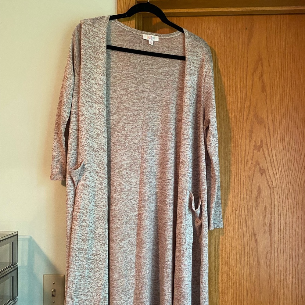 Tan LuLaRoe Sarah duster cardigan size medium